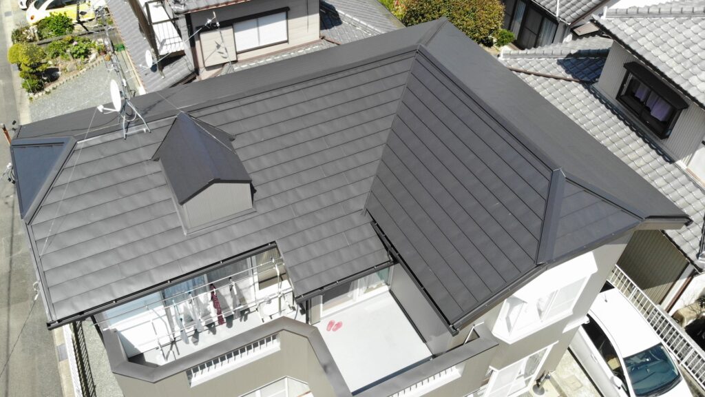 カバー工法で施工した屋根全体